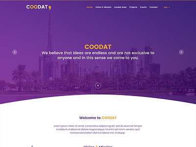 COODAT Website Design business design flat photoshop psd software agency template typography ui ux wordpress