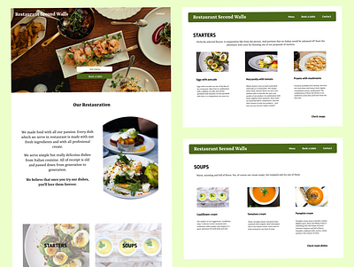 #004Restaurant web design classic colors design food minimal restaurants typography ui web website