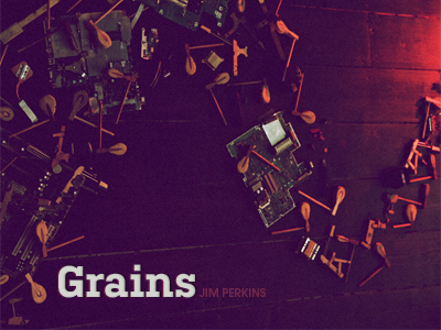 Grains (album artwork) album artwork electronics photography piano sound wave typography