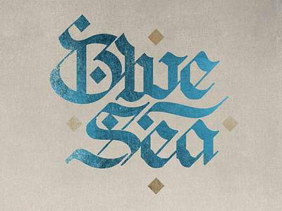 Blue Sea Calligraphy by Xuan Quyen