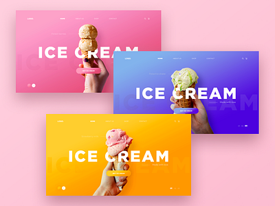 Ice cream | Concept color concept design icecream minimalism web webdesign