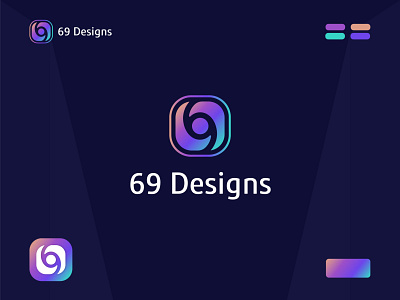 69 Designs Creative - Trendy Number Logo