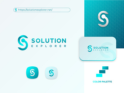 Modern Tech Solution Brand Mark - S Letter Mark- Explorer Logo