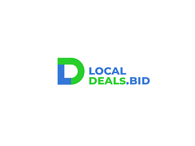 LocalDeals.bid blue bold brand identity branding clean creative design golden ratio graphic design green logo logomaker logos logotype monogram negative space san serif strong