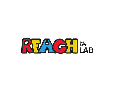 Reach Lab. bold brand identity branding creative custom design golden ratio graphic design kids logo logodesign logofolio logomaker logotype organic rainbow simple typeface typography unique