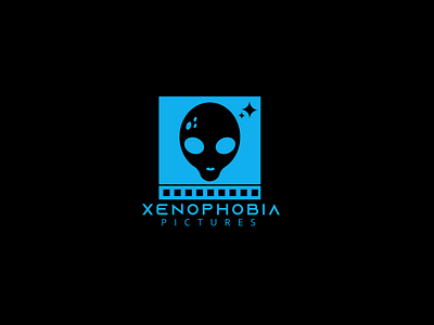 Xenophobia pictures. alien black blue bold brand identity branding creative design golden ratio graphic design green logo movies negative space simple space unique