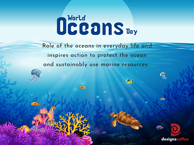 Banner World Ocean Day 1600x1200 branding coral design oceans day under the sea world oceans day