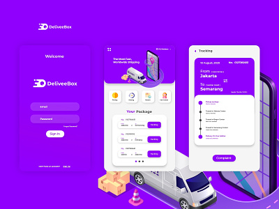 Simple Shipping Company App delivery app shipping app shipping box shipping company shipping container ui ui ux ui design uidesign uiux user experience user interface user interface design userinterface