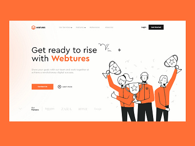 Webtures Landing Page Design