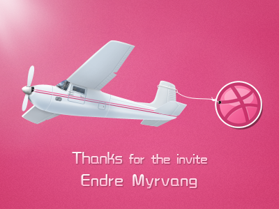 thanks for the dribbble invite a plane thanks for the dribbble invite