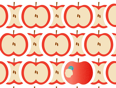 Apple Pattern calgary canada design drawing illustration illustration art illustration design illustrator pattern surface pattern design