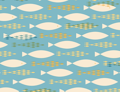 Fish Pattern calgary canada drawing female artist illustration illustration art illustration design illustrator pattern surface pattern design