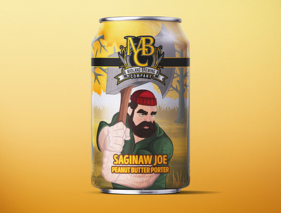 Midland Brewing beer label graphic design illustration package design