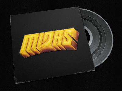 MIDAS album cover band logo illustration lettering logo design poster design