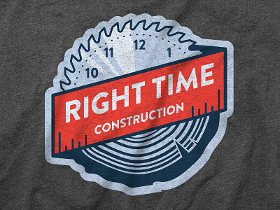 RIGHT TIME CONSTRUCTION identity design logo logo design