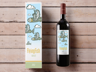 flying fish wine bottle branding design product design