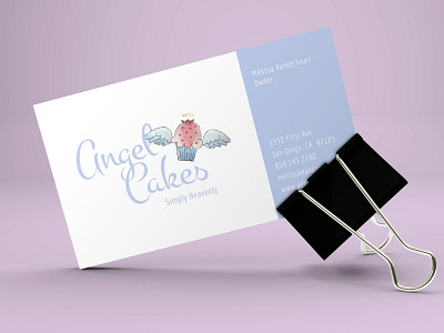 Angel Cakes Business Card brand identity branding graphic design logo design