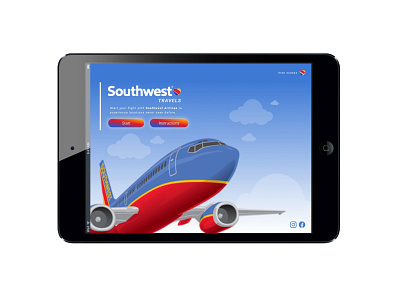 Southwest Travels | Home adobexd animation app branding design experiences experiential figma illustration ipad minimal sketch typography vector