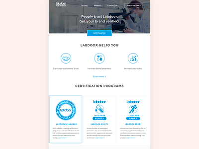 Labdoor For Brands Landing Page