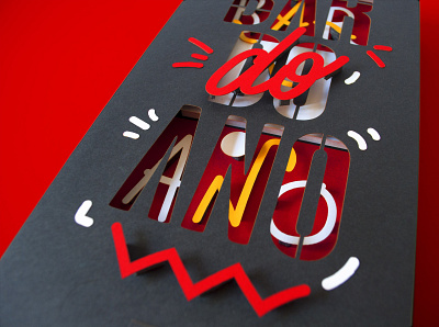 Time Out Bar Awards Lisboa 2017 (Paper Craft) (detail) crafts handmade lettering paper papercraft typography