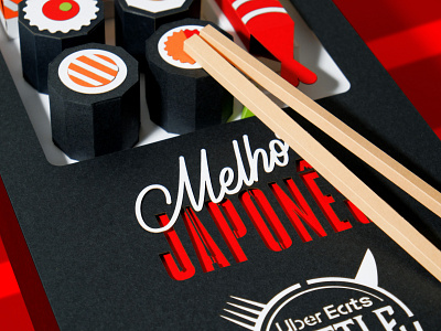 Time Out Food Battle Lisboa 2019 (Paper Craft) (detail) foodie handmade paper papercraft papercut photography set design sushi time out