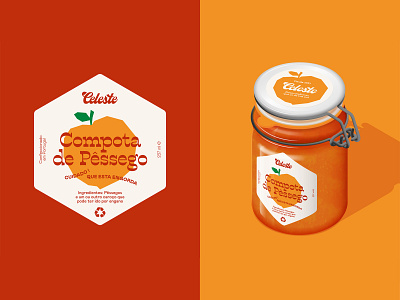 Celeste - Jams better than your grandma's (Peach Jam) brand identity branding copy illustration jam packaging packaging design