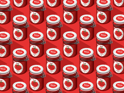 Celeste - Jams better than your grandma's (Tomato Pattern) brand brandidentity illustration jams pattern self promotion
