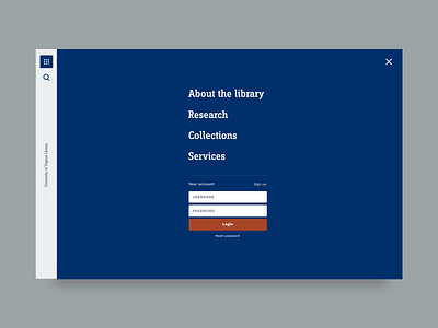 University of Virginia Library Website Redesign menu responsive ui university website