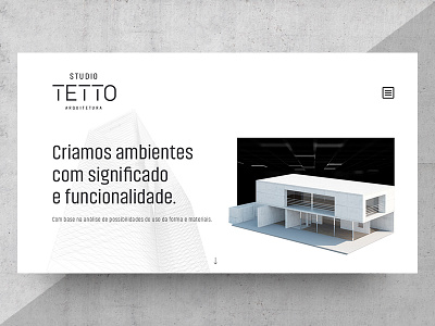 Studio Tetto Landing Page architecture clean landing page ui user interface white
