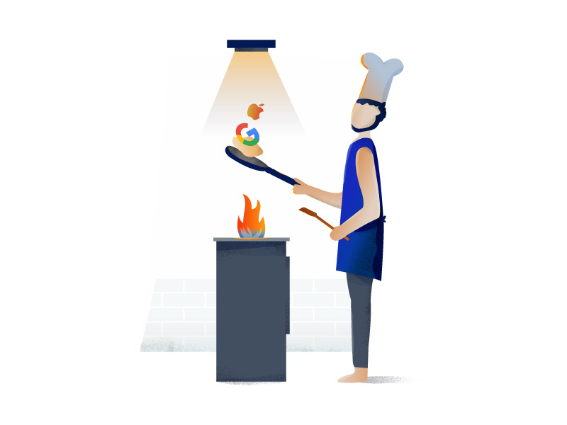 Mobile Design design illustrator vector cook apple ios android google character mobile illustration