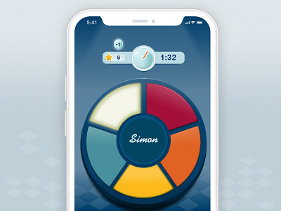 Simon Game UI android app concept game ios iphone mobile phone simon ui ux