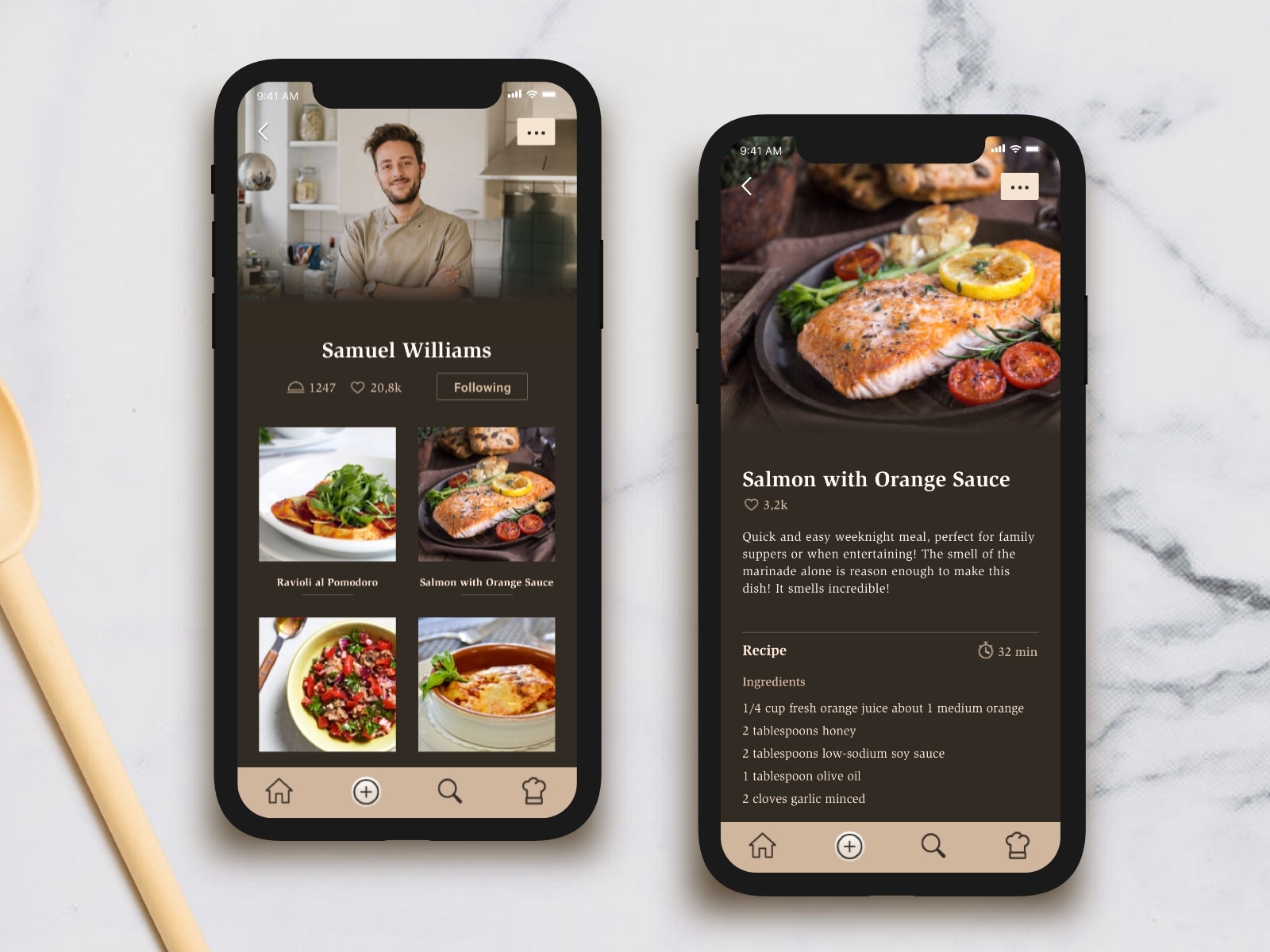 Social Cooking App by Rafael Maciel on Dribbble