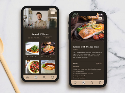 Social Cooking App by Rafael Maciel on Dribbble