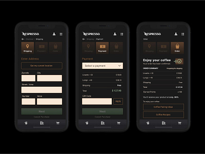 Nespresso website redesign – Mobile (concept)