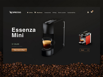 Nespresso website redesign – Desktop (concept)