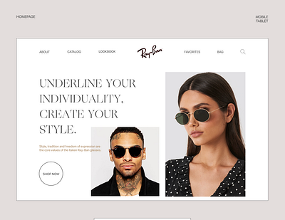 Ray-Ban store redesign concept app branding design mobile online marketing online shop online store rayban store tablet ui ux web