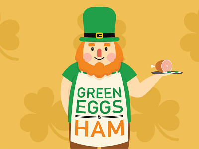Green Eggs & Ham Fundraiser chef green eggs and ham leprechaun shamrock st patricks day