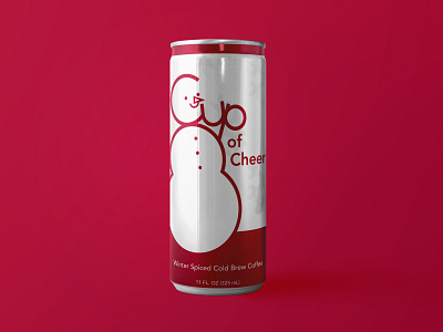 Cup of Cheer Winter Cold Brew Coffee can coffee cold brew cup package design snowman winter