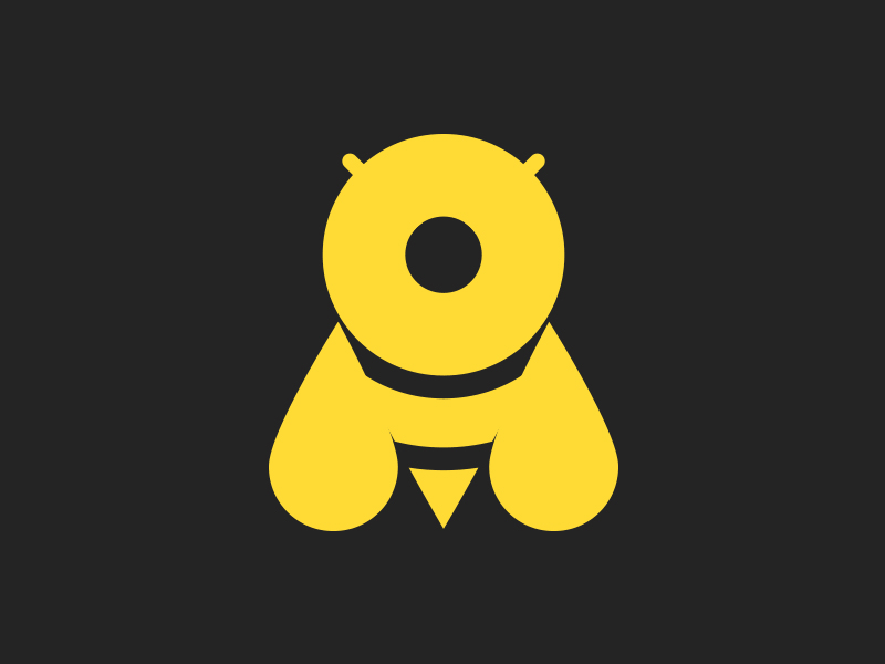 NewsBee Logo Design Process animated logo bee beehive brand identity buzz daily logo design process gif logo logo design process logo inspiration minimalist logo startup
