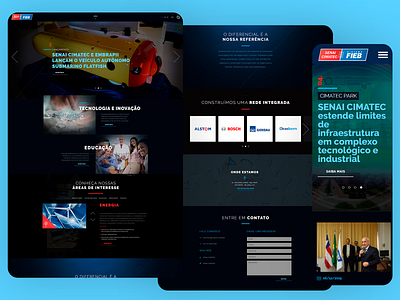 SENAI Cimatec Responsive Design Website - 2016 art direction design grids photoshop responsive design ui ui design ux uxdesign web