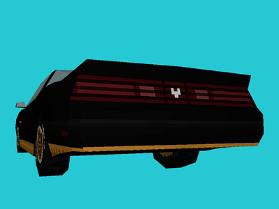 Trans AM blender model 80s am game lowpoly muscle pixelart pontiac trans unity3d v8