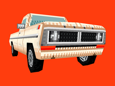 '70 Ford F-150 3d f 150 f150 ford game lowpoly modelling pickup pixelart truck unity3d v8