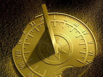 Sundial clock icon illustration light sand shadow sun sundial time