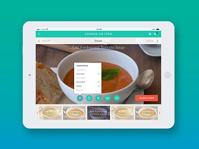iPad based app for restaurants coral food green ipad menu menyou order restaurant