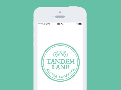 Final Logo Design for Tandem Lane app design flat green logo tech crunch ux vintage