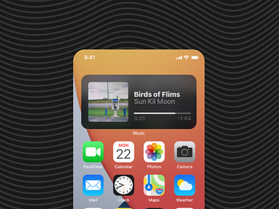Music Widget concept dailyui dailyuichallenge design ios ios14 minimal music ui widget