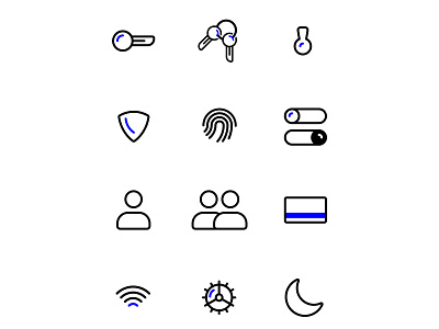 Lock icon set