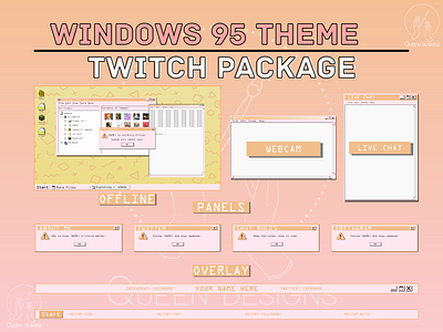 Custom Twitch Package banner banner design offline overlays panels stream streaming twitch twitch logo twitchbadges twitchstreamer