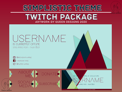Custom Twitch Package banner banner design offline panels stream twitch twitchstreamer