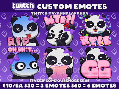 Twitch Emotes chibi chibi twitch emotes custom emotes emotes for twitch emotestwitch kawaii art kawaii twitch emotes panada streamer twitch twitchemote twitchemotes